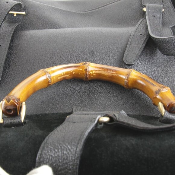 GUCCI Black Bamboo Backpack - Picture 14 of 14